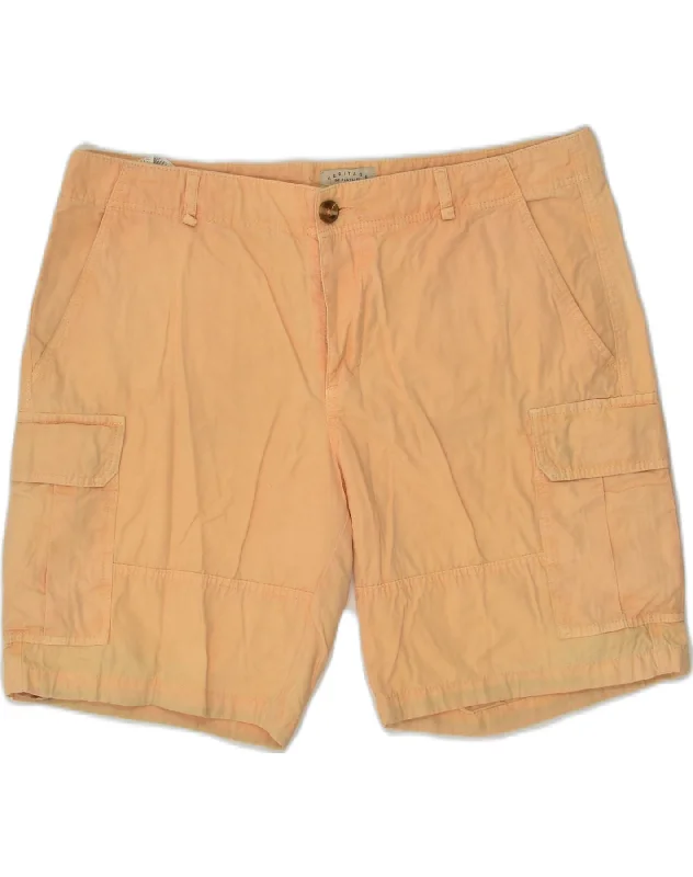 Effortless Style HERITAGE Womens Cargo Shorts UK 14 Medium W36 Beige
