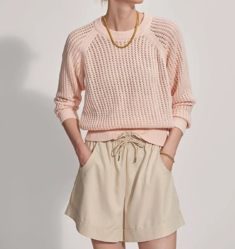 Street Graffiti Design Clay Knit Sweater In Silver Peony