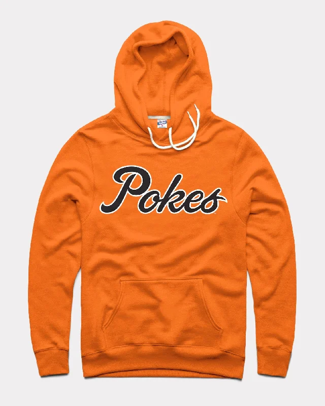 Comfort Fit Pokes Script Oklahoma State Orange Hoodie