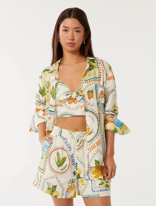 Romantic Data Cyrus Elastic Waist Shorts