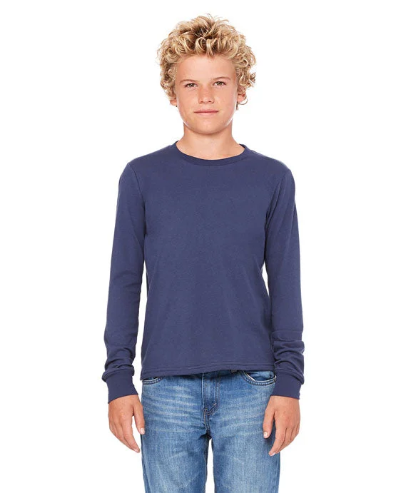 Sports Jacket 3501Y - Bella + Canvas Youth Jersey Long Sleeve T-Shirt | Navy