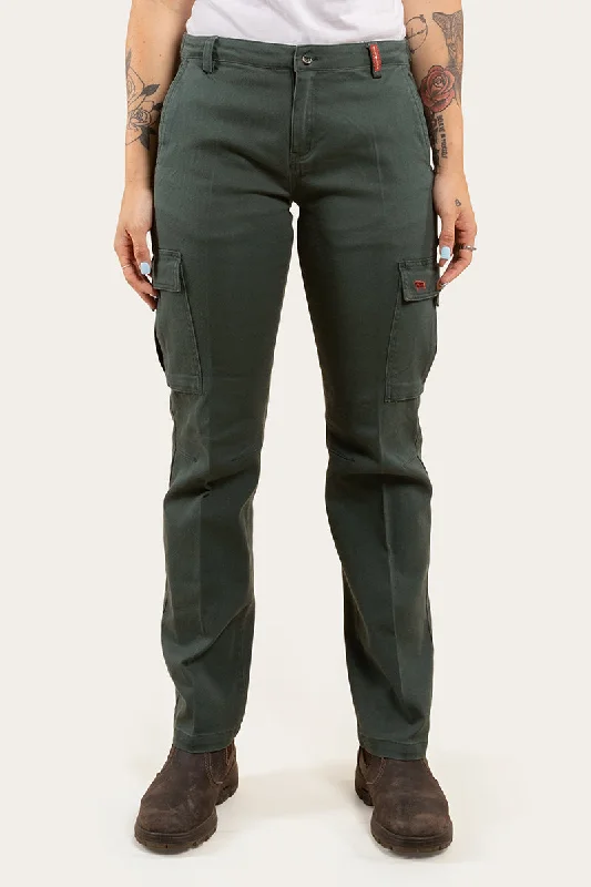 Elegant Style Kambalda Womens Heavy Weight Work Pant - Forest Green