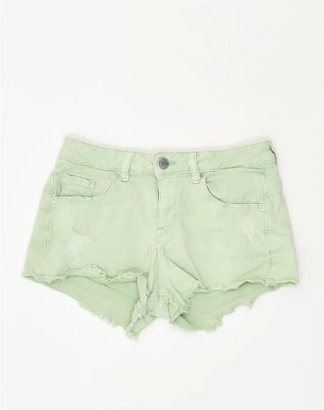 Sports Design GUESS Womens Hot Pants W28 Medium Green Cotton