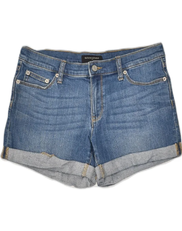 Celebrity Style BANANA REPUBLIC Womens Denim Shorts US 4 Small W27 Blue Cotton