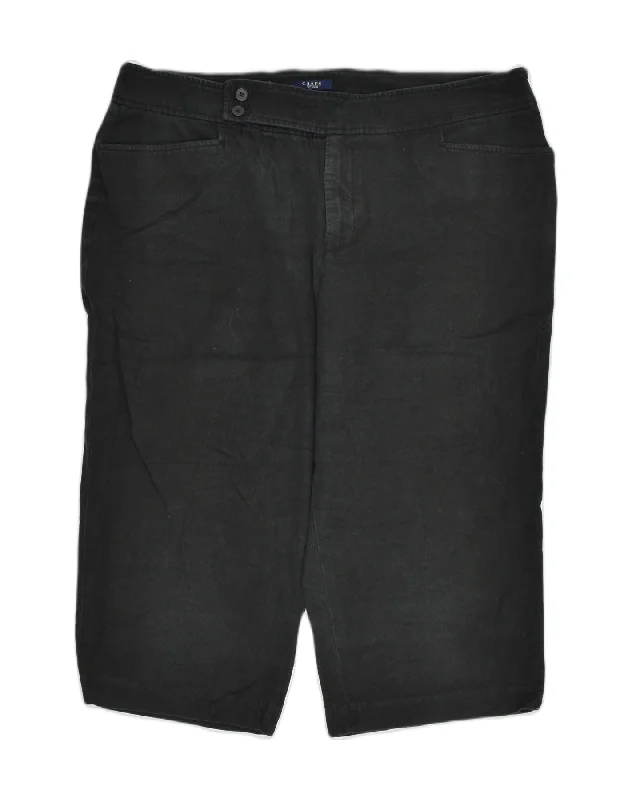 Personality Publicity CHAPS Womens Bermuda Shorts US 18 2XL W40 Black Cotton