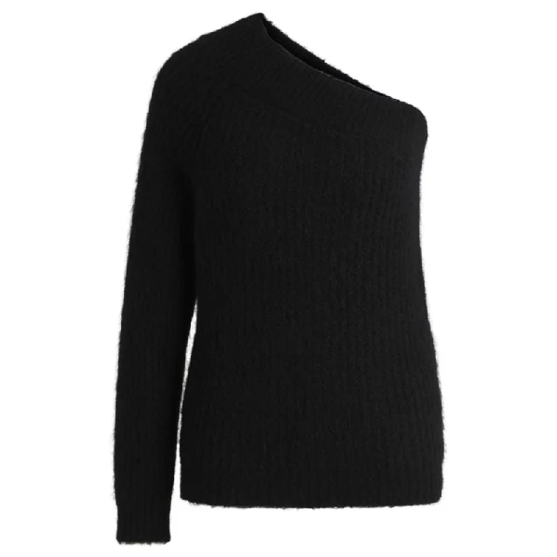 Basic Comfort One-shoulder regular-fit sweater with knitted structure