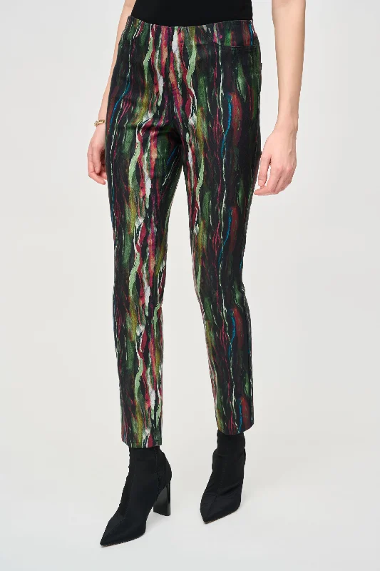 Classic Design Joseph Ribkoff Abstract Print Classic Slim Pull-On Pants