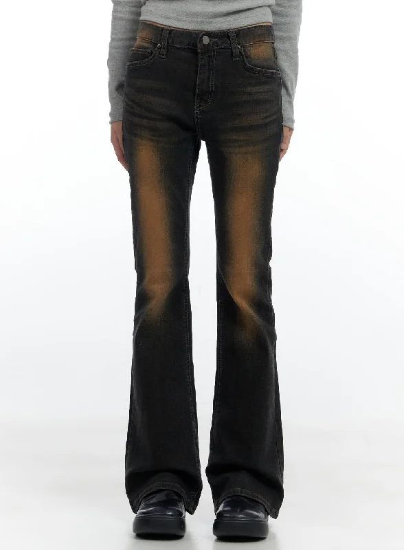 Bright Colors Harley Slim Washed Denim Bootcut Jeans CS420