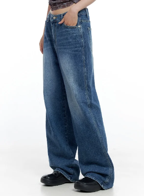 Minimal Style Delia Paradise Wide Fit Denim Jeans CO426
