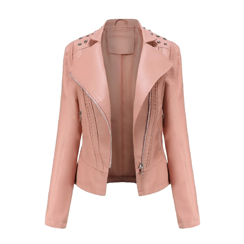 Personalized Wear Women's Leather Jacket Slim Thin Small Coat