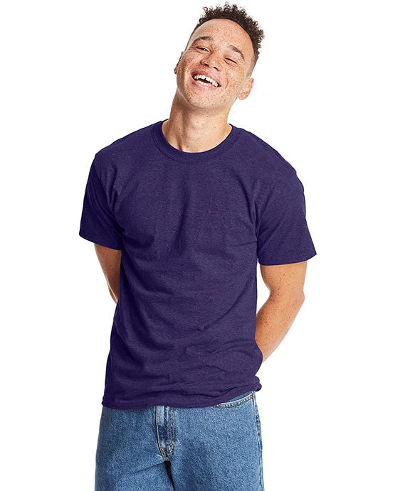 Street Vertical And Horizontal Design 5180 - Hanes Adult Beefy-T® T-Shirt | Grape Smash Heather