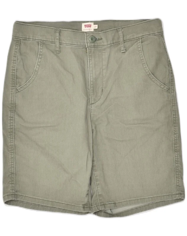 Elegant Tailoring LEVI'S Womens Denim Shorts W27 Small Khaki Cotton