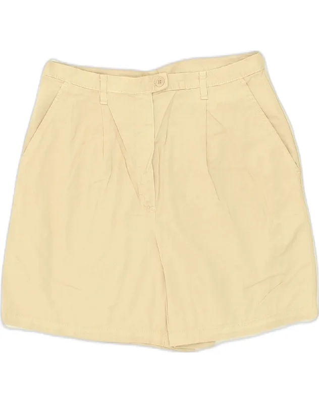 Slightly Flared Design SISLEY Womens High Waist Chino Shorts IT 46 Large W30 Beige Cotton Slightly Flared Design SISLEY Womens High Waist Chino Shorts IT 46 Large W30 Beige Cotton