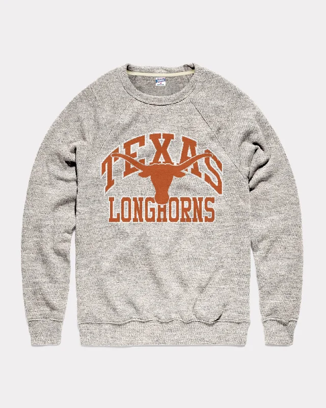 Independent design Texas Longhorns Mascot Arch Athletic Grey Crewneck