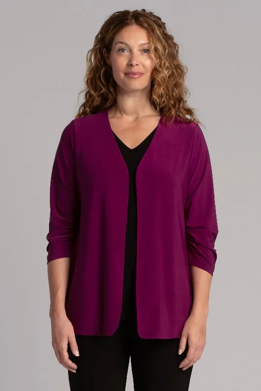 Street Personality Style Classic Jacket with Pleated Sleeves | Amaranth
