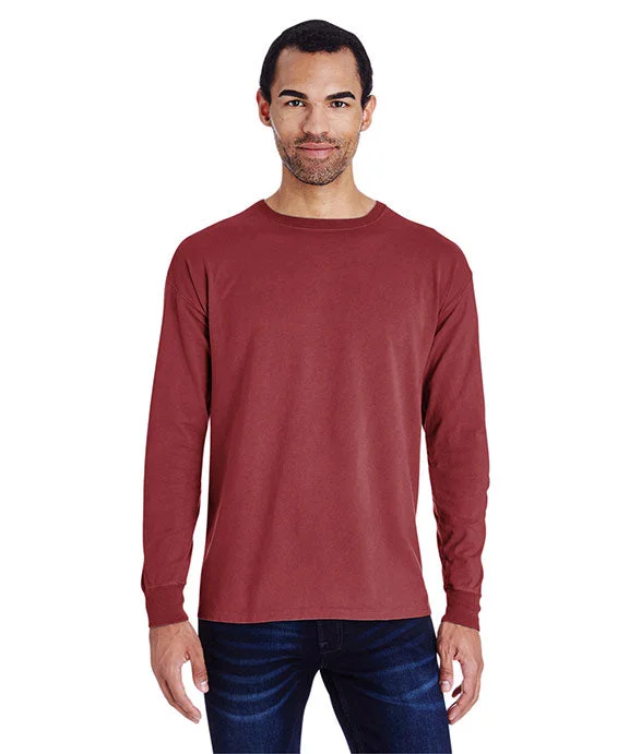 Fresh And Fashionable GDH200 - ComfortWash by Hanes Unisex Garment-Dyed Long-Sleeve T-Shirt | Cayenne