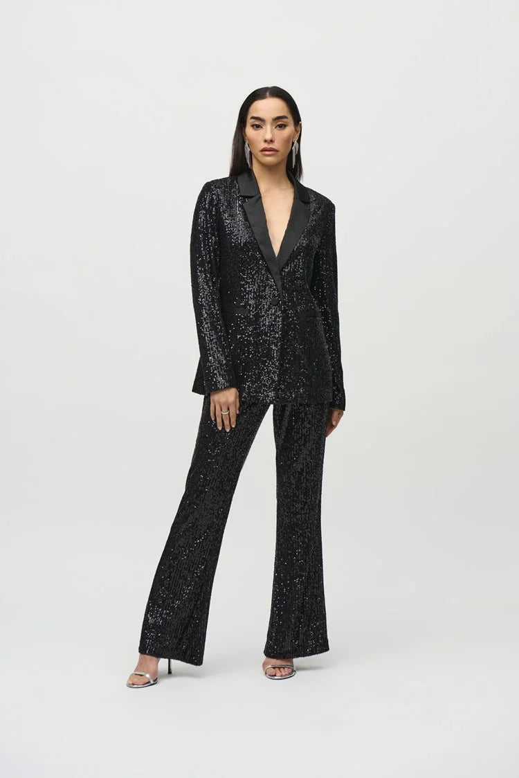 Fashion Must-have Joseph Rifkoff Sequins Flared Pull-On Pants