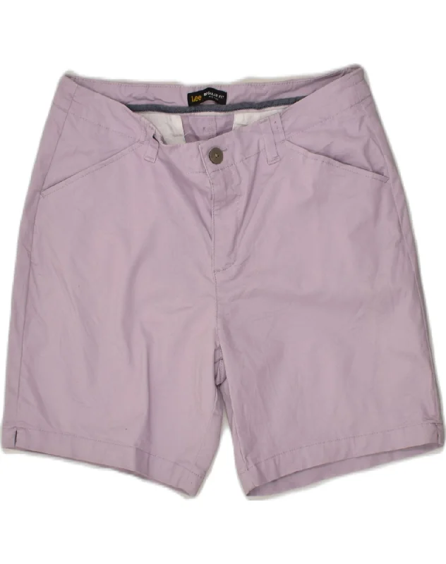 Elegant Series LEE Womens Regular Fit Mid Rise Casual Shorts US 14 XL W36 Purple Cotton Elegant Series LEE Womens Regular Fit Mid Rise Casual Shorts US 14 XL W36 Purple Cotton