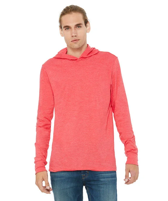 Soft Style 3512 - Bella + Canvas Unisex Jersey Long-Sleeve Hooded T-Shirt | Heather Red Soft Style 3512 - Bella + Canvas Unisex Jersey Long-Sleeve Hooded T-Shirt | Heather Red