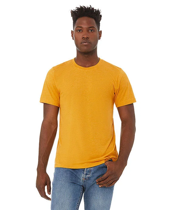 Single-shoulder Neck Design 3413 - Bella + Canvas Unisex Triblend Short-Sleeve T-Shirt | Mustard Triblend Single-shoulder Neck Design 3413 - Bella + Canvas Unisex Triblend Short-Sleeve T-Shirt | Mustard Triblend
