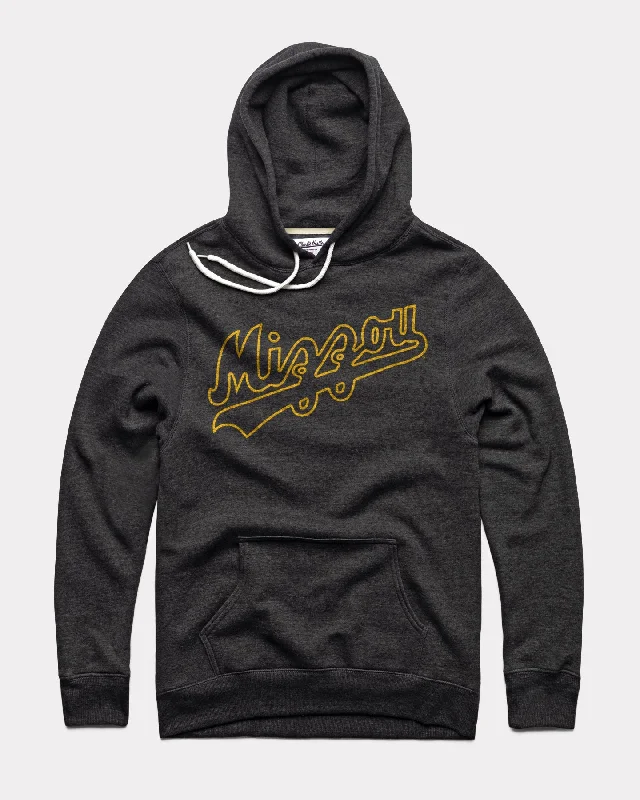 Personalized Design Mizzou Script Black Hoodie