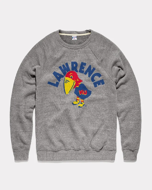 Sports And Leisure Lawrence Kansas Arch Vintage Grey Crewneck