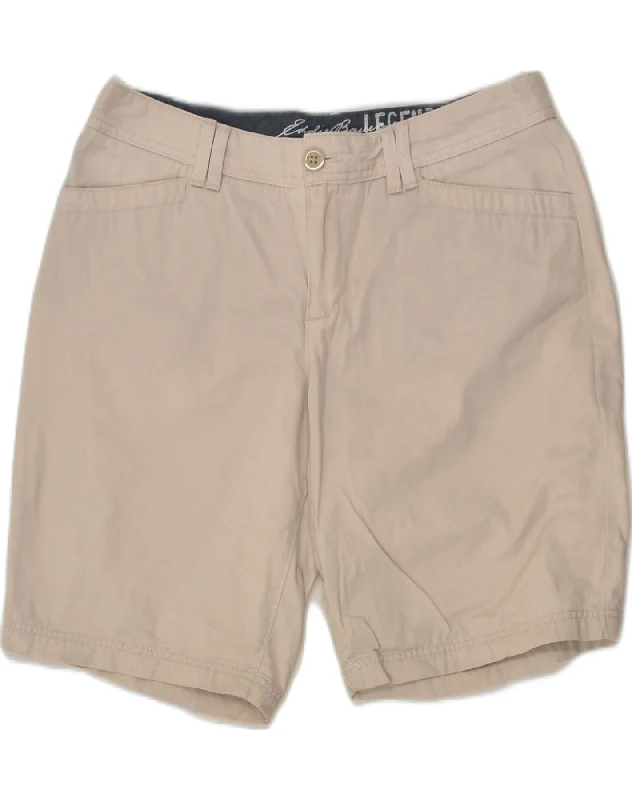 French Style EDDIE BAUER Womens Chino Shorts US 10 Large W32 Grey Cotton