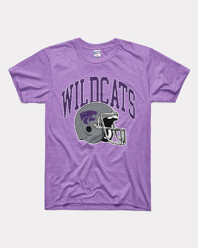 Editorial Design Wildcats Football Helmet KSU Lavender T-Shirt