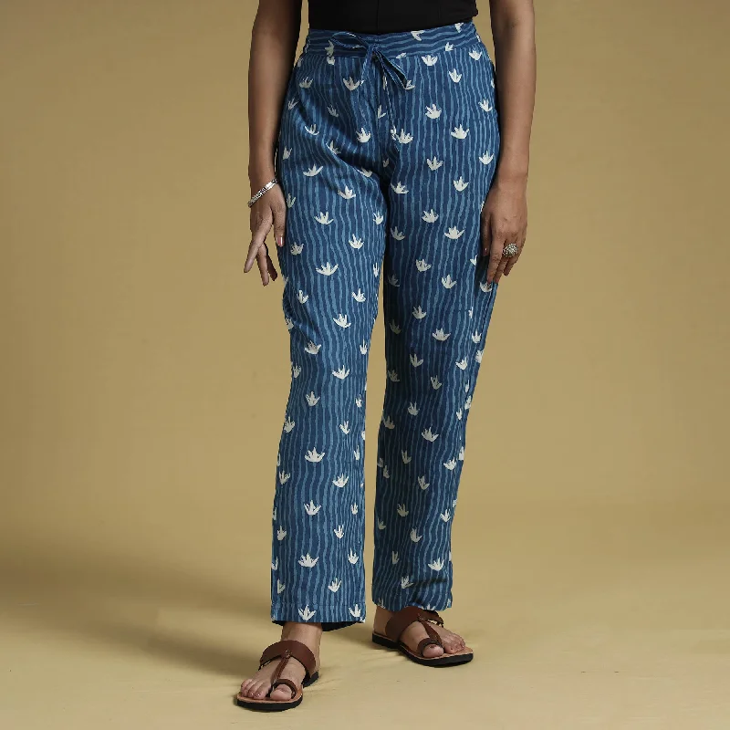 Short Design Blue - Dabu Block Printing Cotton Pant
