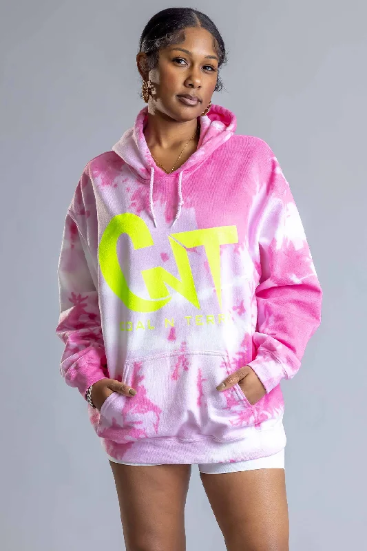 Goddess Style PINK TIE DYE CNT ACTION HOODIE