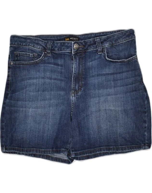 Knowledge And Elegance LEE Womens Denim Shorts US 16 2XL W36 Blue Cotton