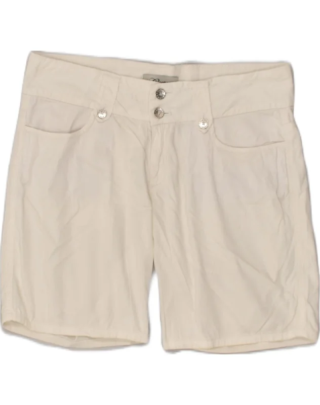Elegant Style GUESS Womens Casual Shorts W30 Medium White Cotton