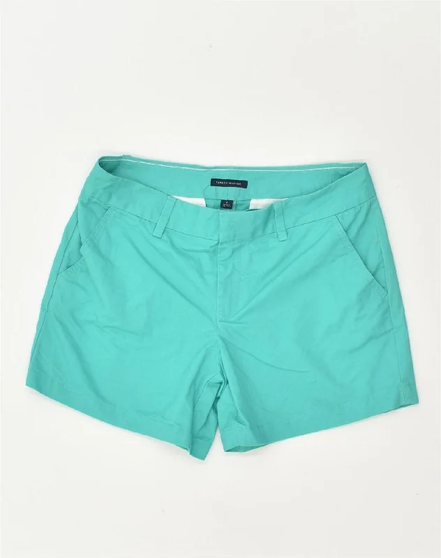 Leisure Sports TOMMY HILFIGER Womens Chino Shorts US 6 Medium W28 Turquoise Cotton
