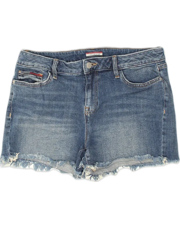 Design Must-have TOMMY HILFIGER Womens Denim Shorts W32 Large Blue Cotton