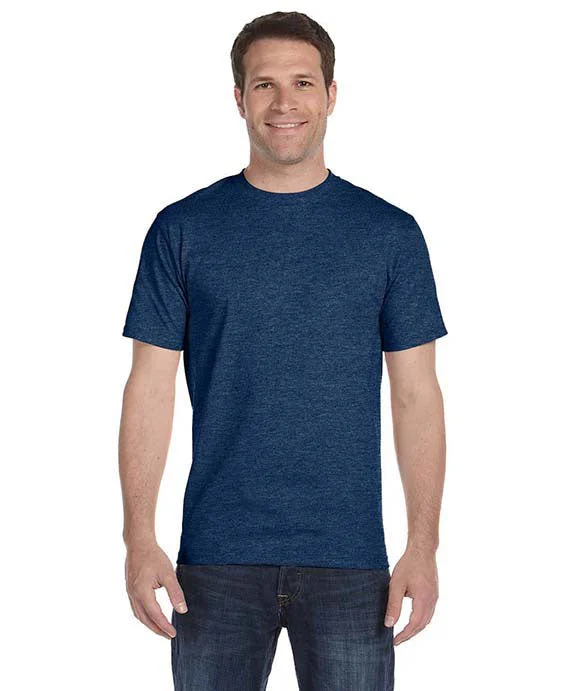 Fashion Style 5180 - Hanes Adult Beefy-T® T-Shirt | Heather Navy