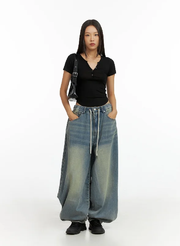 Body Design Banded Washed Cotton Jeans IL409