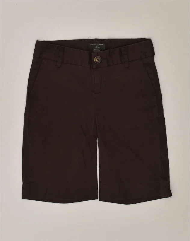 Renaissance Style BANANA REPUBLIC Womens Casual Shorts US 0 XS W28  Brown Cotton