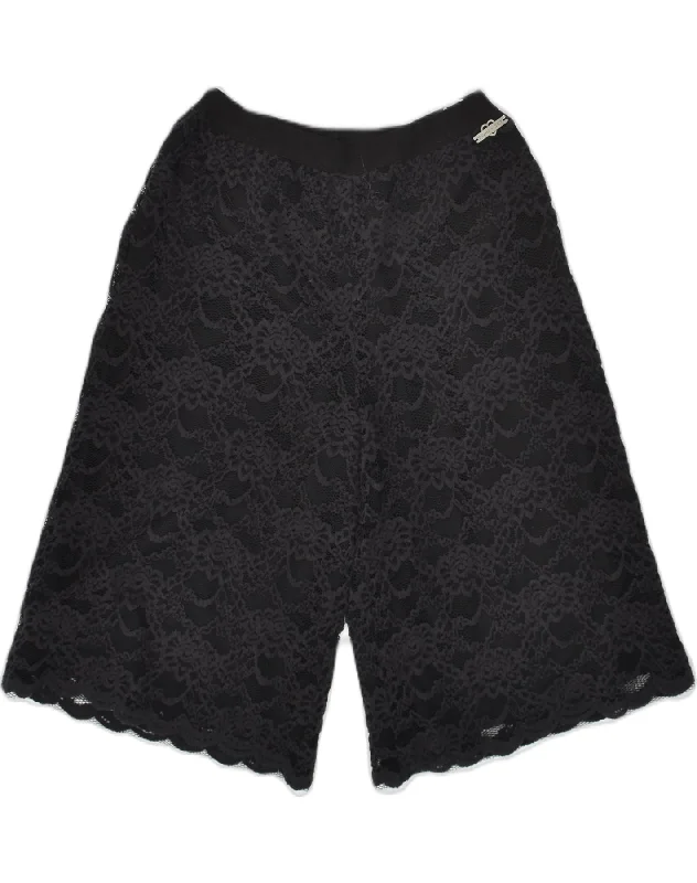 Comfortable Fashion TWIN-SET Womens Casual Shorts UK 6 XS W24 Black Polyamide