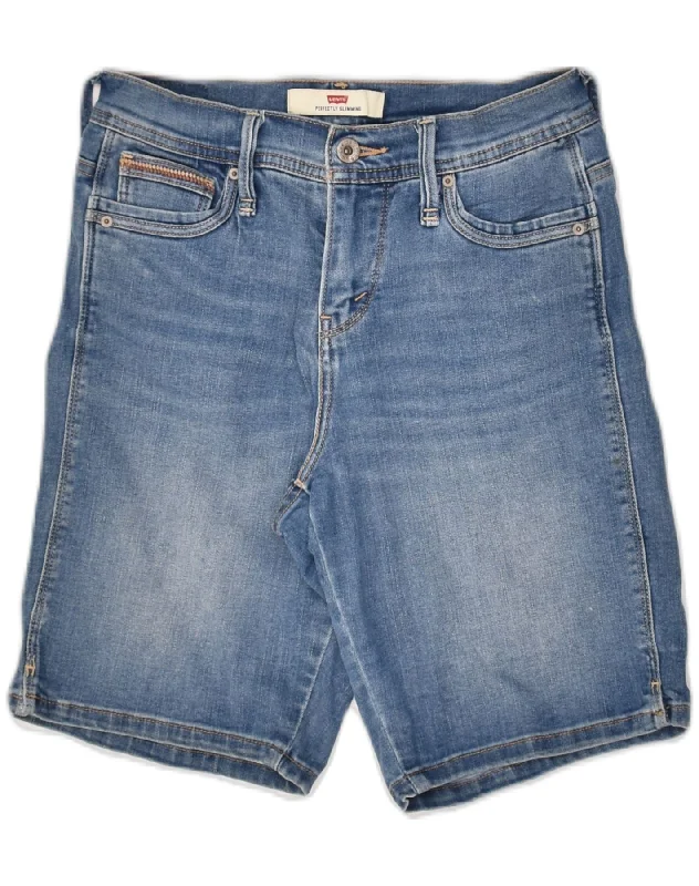 Personal Design LEVI'S Womens Slim Denim Shorts US 6 Medium W28 Blue Cotton