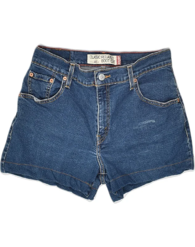 Literary Style LEVI'S Womens Classic Fit Denim Shorts US 10 Large W30 Blue Cotton