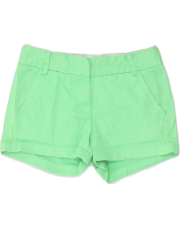 Street Letter Style J. CREW Womens Chino Shorts US 2 XS W31 Green Cotton