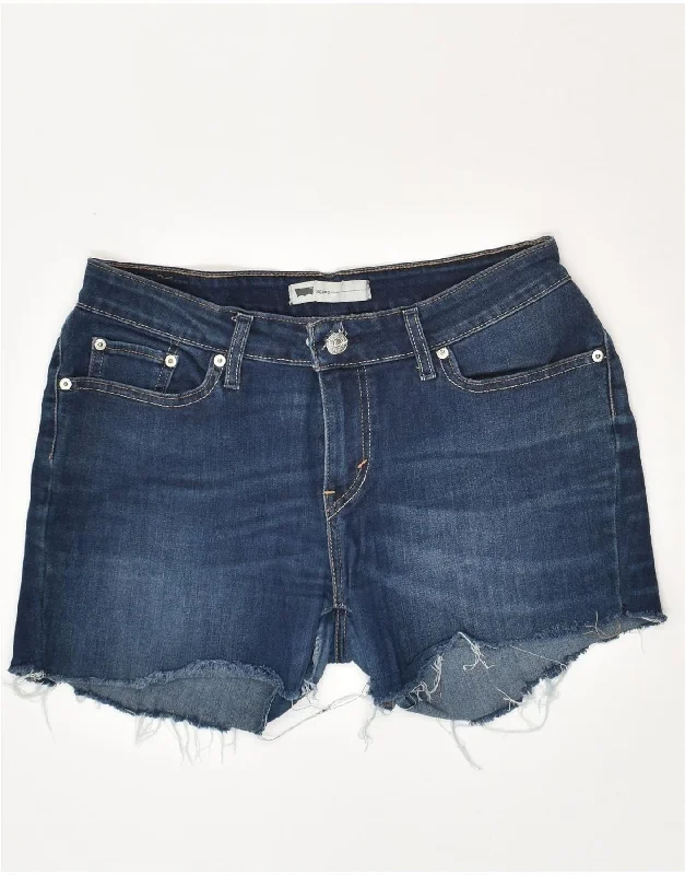 Fresh And Elegant LEVI'S Womens Denim Shorts W31 Medium  Navy Blue Cotton