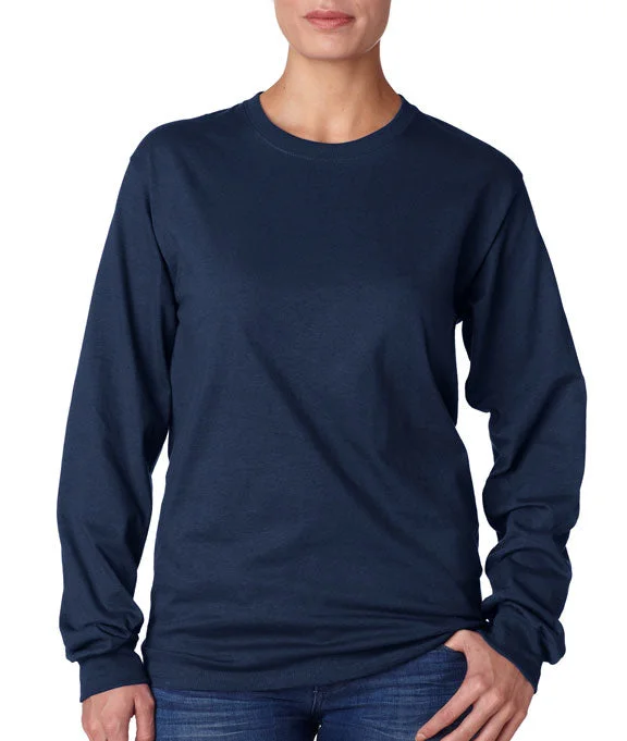 Fresh Wear 5586 - Hanes Adult Authentic-T Long-Sleeve T-Shirt | Navy