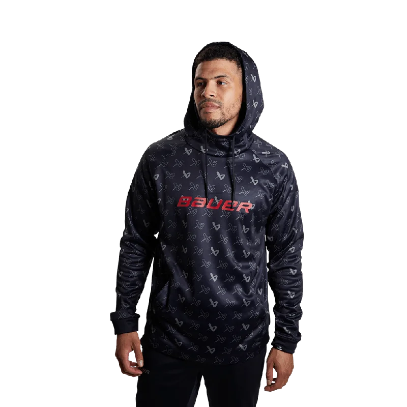 All-Day Comfort Bauer Logo Repeat Mens Hoody - Blue