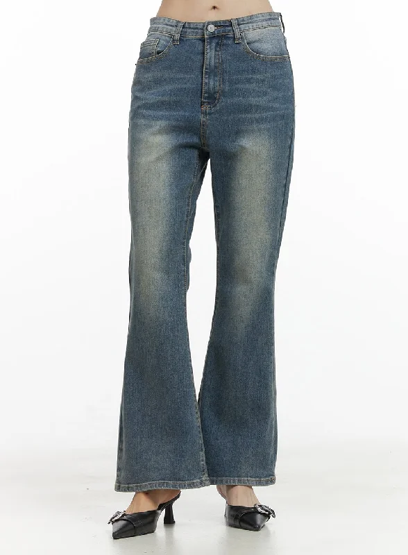 Classic Series Skye Washed Long Bootcut Jeans OO401