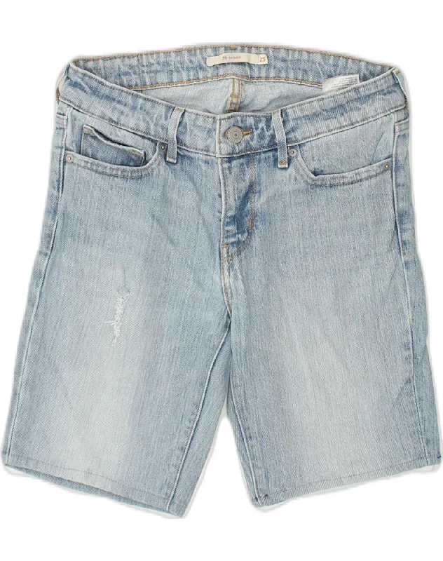 Trendy and versatile LEVI'S Womens 711 Denim Shorts W25 XS Blue Cotton