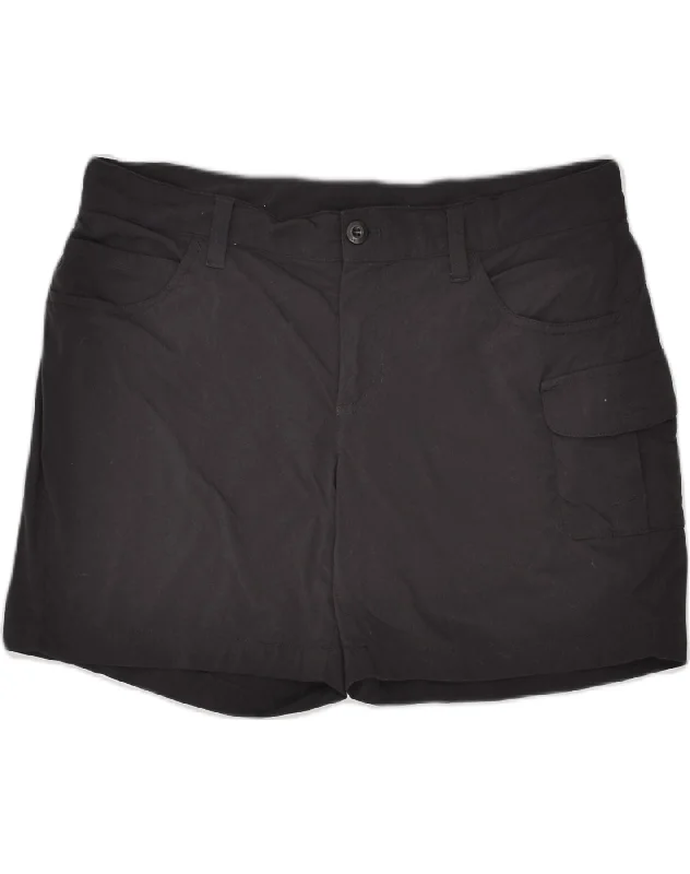 Summer Comfort EDDIE BAUER Womens Cargo Shorts US 8 Medium W36 Black Nylon