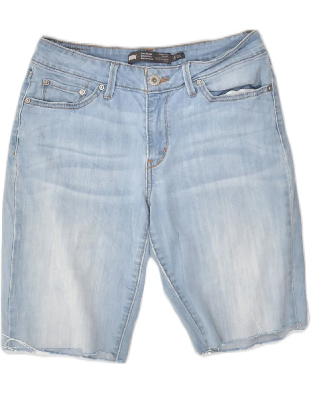 Sports Fitness Style LEVI'S Womens Denim Shorts US 6 Medium W28 Blue Cotton