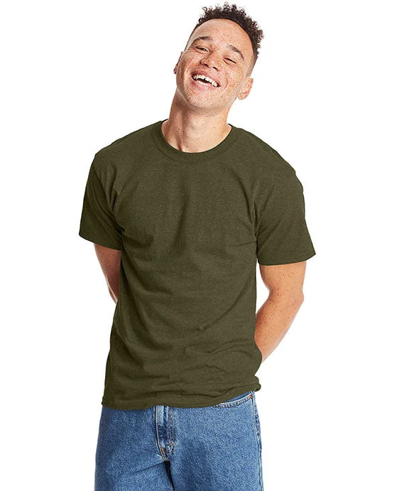 Casual Comfort 5180 - Hanes Adult Beefy-T® T-Shirt | Military Green Heather