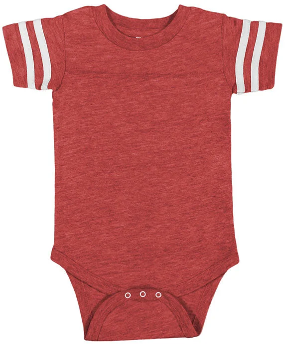 Effortless Dressing 4437 - Rabbit Skins Infant Football Bodysuit | Vintage Red